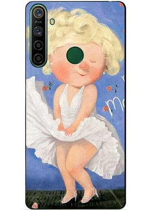 Силиконовый чехол бампер для realme 5i с рисунком монро гапчинская