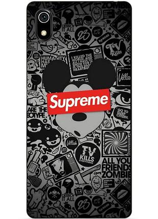 Силиконовый чехол для xiaomi redmi 7a с рисунком supreme