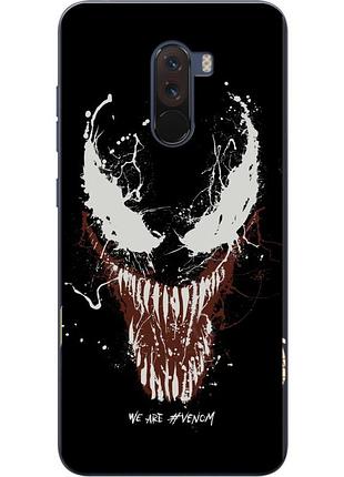 Силиконовый бампер для xiaomi pocophone f1 с рисунком веном