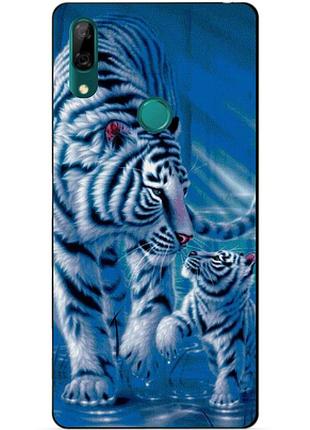 Силіконовий чохол бампер для huawei p smart z з малюнком тигри