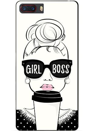 Чохол силіконовий для zte nubia m2 з малюнком girl boss