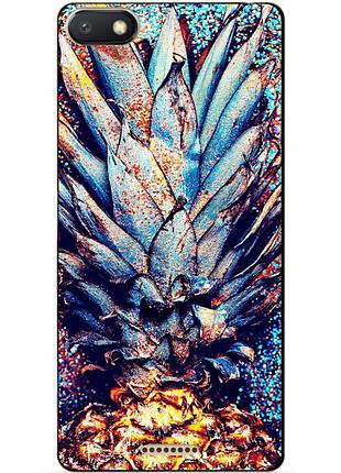 Силиконовый бампер чехол для xiaomi redmi 6a с рисунком ананас