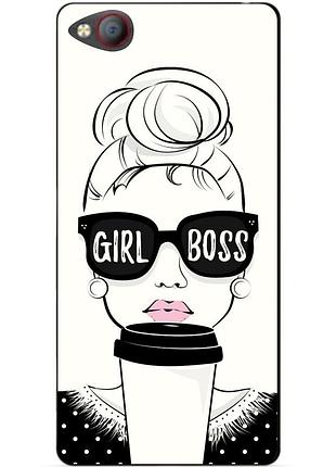 Чехол силиконовый для zte nubia m2 lite с рисунком girl boss
