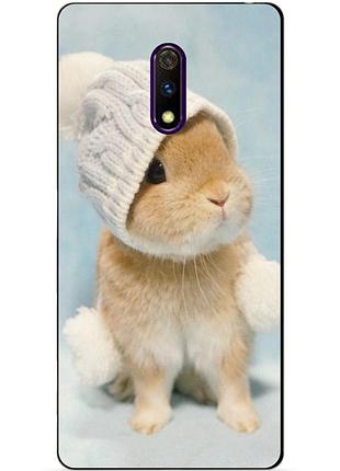 Силиконовый чехол бампер для realme x с рисунком зайка