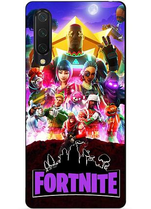 Силиконовый бампер чехол для xiaomi mi 9 lite с рисунком fortnite фортнайт