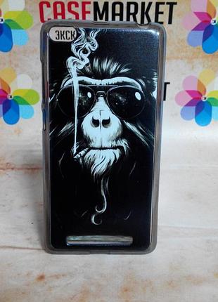 Бампер силиконовый чехол для xiaomi redmi 3 с рисунком обезьяна