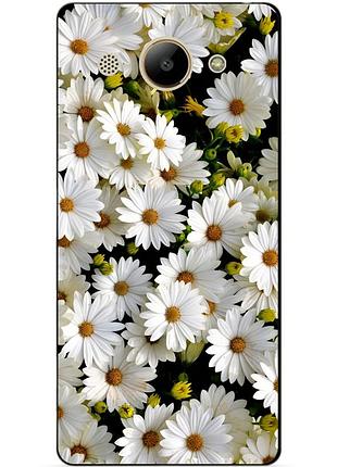 Силиконовый чехол для huawei y3 2017 с рисунком ромашки