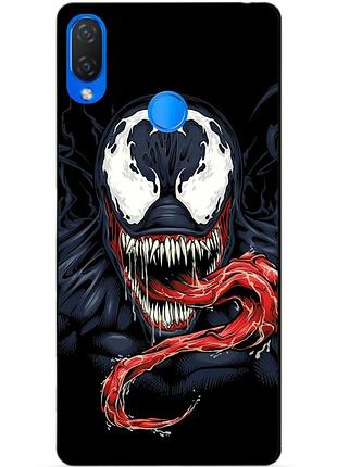 Силіконовий бампер чохол для huawei p smart plus з малюнком веном