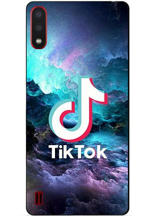 Силіконовий бампер чохол для samsung a01 galaxy a015f з малюнком tik tok