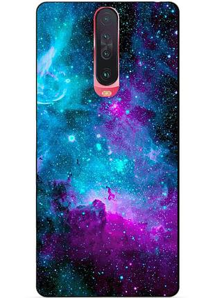 Силиконовый чехол бампер для xiaomi pocophone x2 с рисунком галактика
