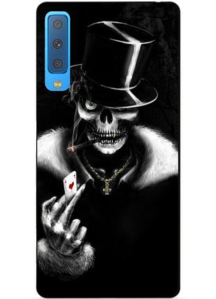 Бампер силіконовий для samsung a7 2018 galaxy a750 з малюнком карта