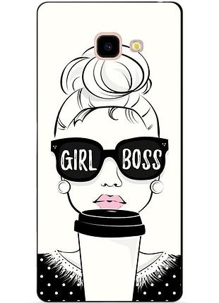 Силіконовий бампер чохол для samsung j4 plus galaxy j415 з малюнком girl boss