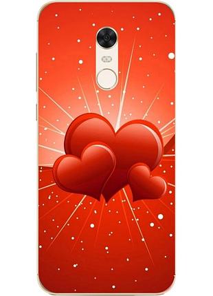 Чехол силиконовый бампер для xiaomi redmi 5 с рисунком сердца