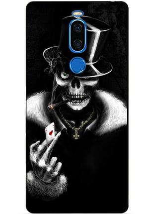 Чехол силиконовый для meizu x8 с рисунком карта туз