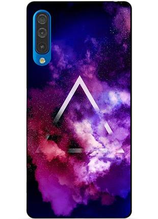 Силиконовый бампер чехол для samsung a50 2019 galaxy a505f с рисунком космос