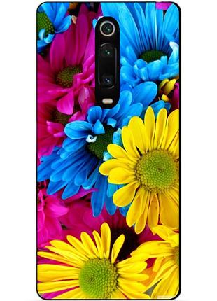Чехол силиконовый для xiaomi mi 9t/k20/mi 9t pro/k20 pro с рисунком хризантемы