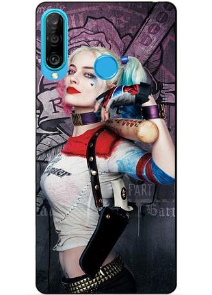 Силиконовый бампер чехол для huawei p30 lite с рисунком харли квинн