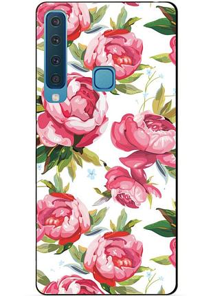 Чехол силиконовый для samsung a9 2018 galaxy a920 с рисунком пионы
