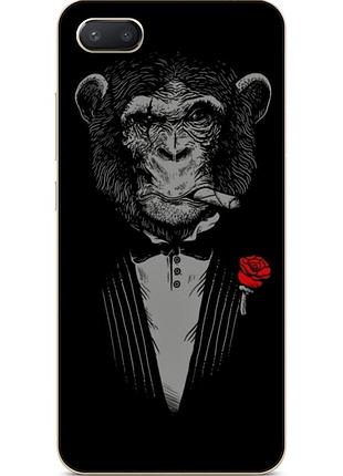 Силиконовый чехол для iphone 7 plus с рисунком обезьяна с сигарой