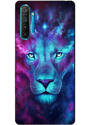 Силіконовий чохол бампер для realme x2 з малюнком космічний лев