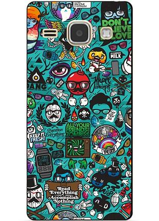 Чохол силіконовий бампер для samsung j120 galaxy j1-2016 з малюнком стикери