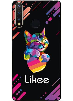 Силиконовый бампер чехол для vivo y19 с рисунком likee