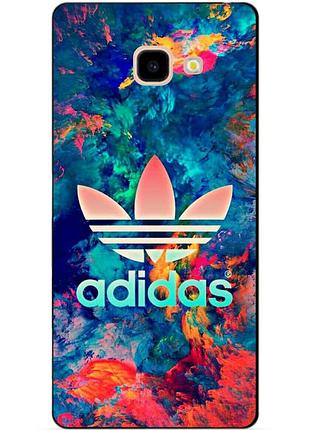 Силіконовий бампер чохол для samsung j4 plus galaxy j415 з малюнком адідас