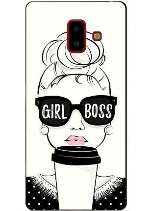 Силіконовий бампер чохол для samsung j6 plus galaxy j610 з малюнком girl boss