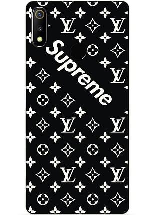 Силіконовий чохол бампер для realme 3 з малюнком supreme