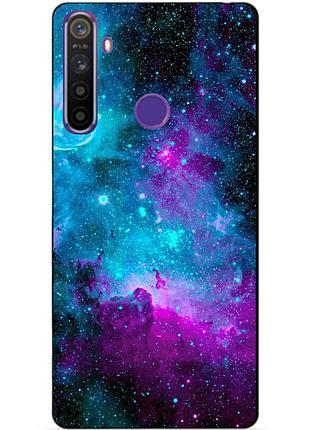 Силиконовый чехол бампер для realme 5 с рисунком галактика