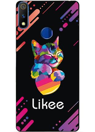 Силіконовий чохол бампер для realme 3 pro з малюнком likee