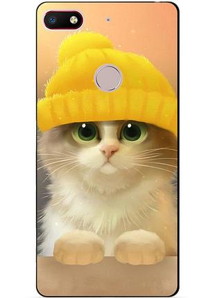 Чехол силиконовый для zte nubia v18 с рисунком котик