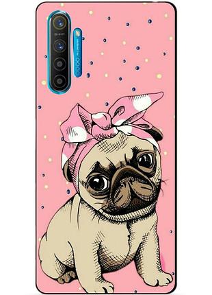 Силіконовий чохол бампер для realme x2 з малюнком мопс