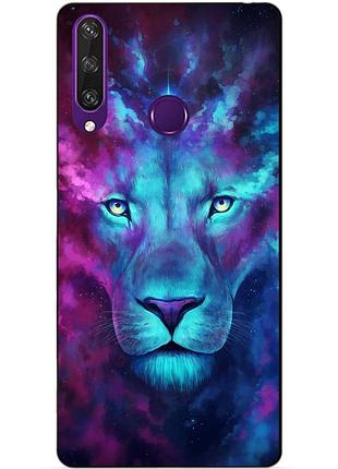 Силиконовый чехол бампер для huawei y6p с рисунком космический лев