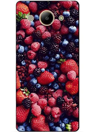 Силіконовий чохол для huawei y3 2017 з малюнком ягоди
