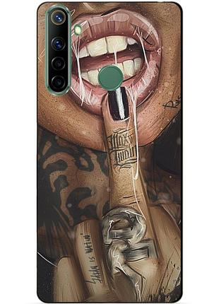 Силиконовый чехол бампер для realme 6i с рисунком swag