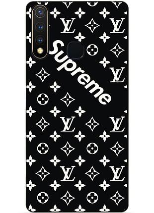 Силіконовий бампер чохол для vivo y19 з малюнком supreme