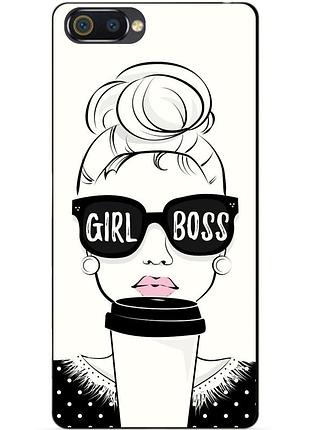 Силиконовый чехол бампер для realme c2 с рисунком girl boss