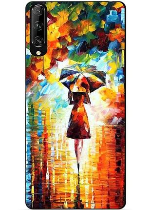 Силіконовий чохол бампер для huawei p smart pro з малюнком прогулянка