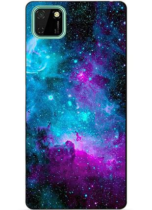 Силиконовый чехол бампер для huawei y5p с рисунком галактика