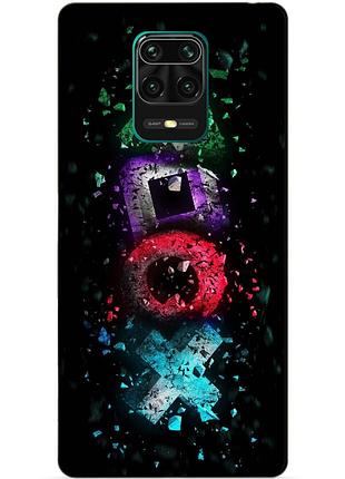 Силіконовий бампер чохол для xiaomi redmi note 9s/note 9 pro з малюнком playstation