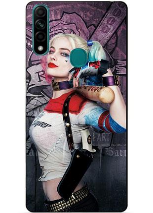Силиконовый бампер чехол для oppo a31 с рисунком харли квин