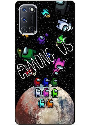 Силіконовий бампер чохол для oppo a72 з малюнком амонг ас
