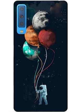 Силіконовий чохол для samsung a7 2018 galaxy a750 з малюнком планети-кульки