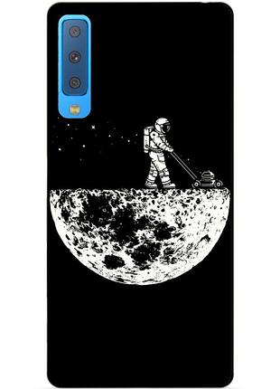 Силіконовий чохол для samsung a7 2018 galaxy a750 з малюнком стрижка місяця