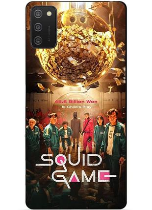 Силіконовий бампер чохол для samsung a02s galaxy a025f з малюнком гра в кальмара