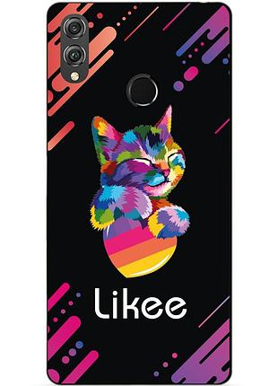 Силиконовый бампер чехол для huawei honor 8x с рисунком likee