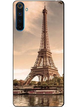 Силиконовый чехол бампер для realme 6 pro с рисунком париж