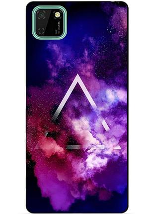 Силиконовый чехол бампер для huawei y5p с рисунком космос