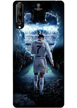 Силиконовый чехол бампер для huawei p smart pro с рисунком ronaldo